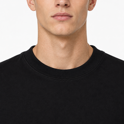 Black 220gsm T-shirt Collar