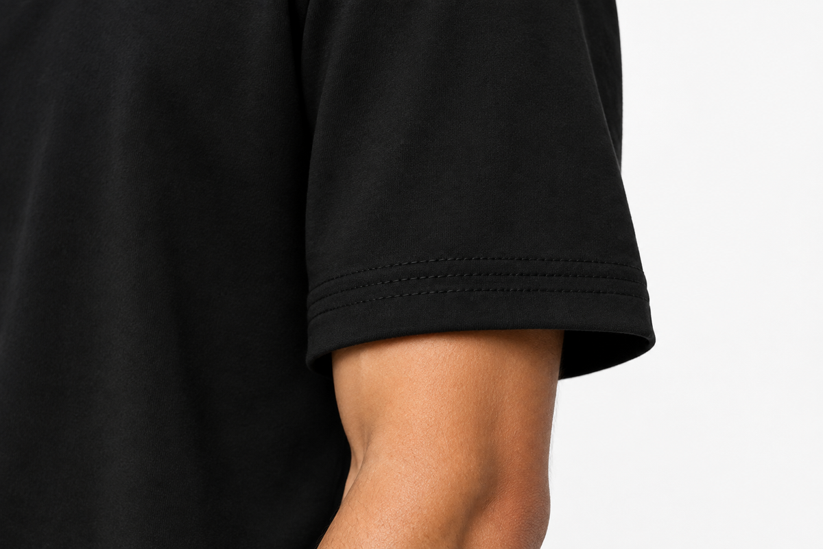 Black 220gsm T-shirt Sleeve