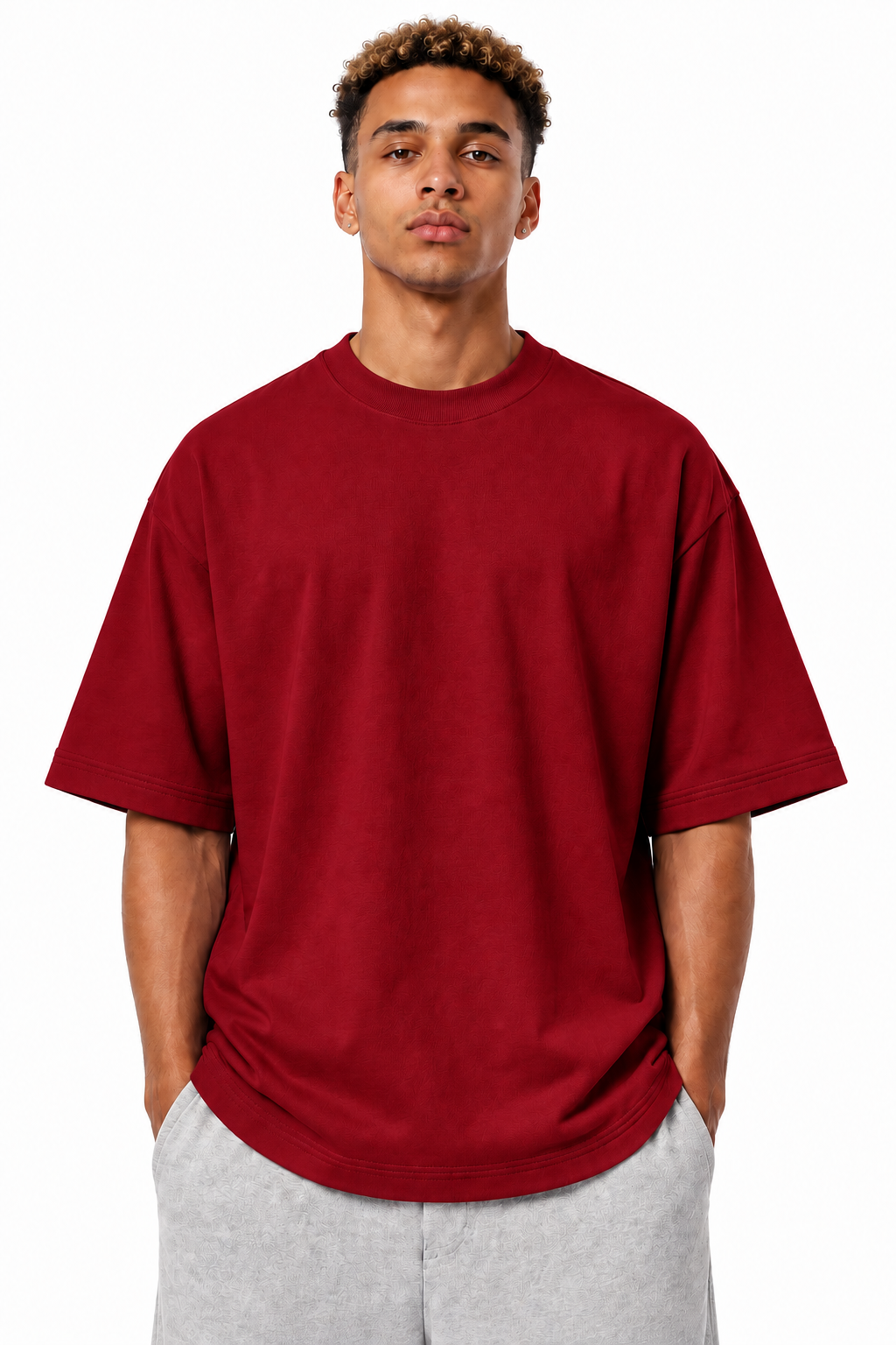 Crimson Heavyweight Blank Tee | 300GSM Plain T-Shirt | Wholesale Branding Stock