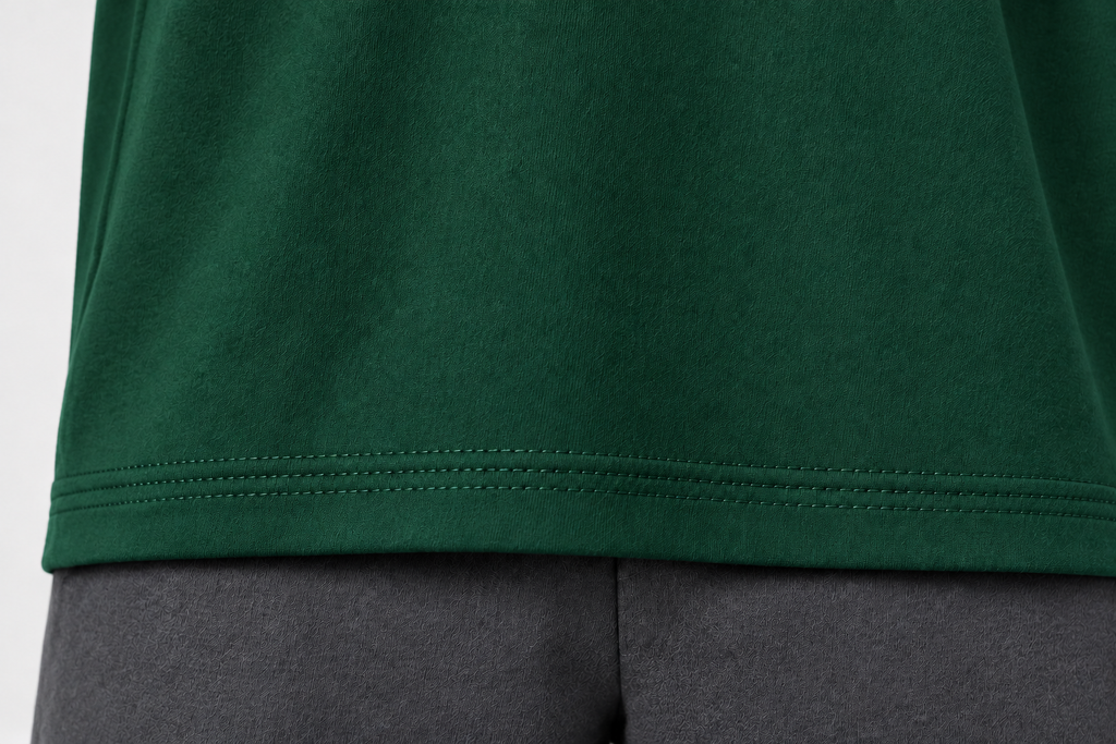 Forest Green Hem 300gsm oversized heavyweight tee to print