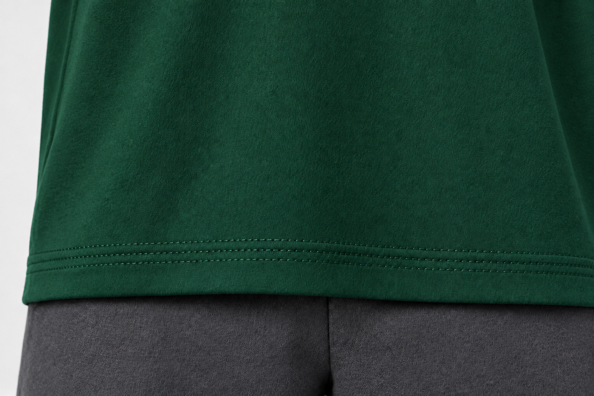 Forest Green Hem 300gsm oversized heavyweight tee to print