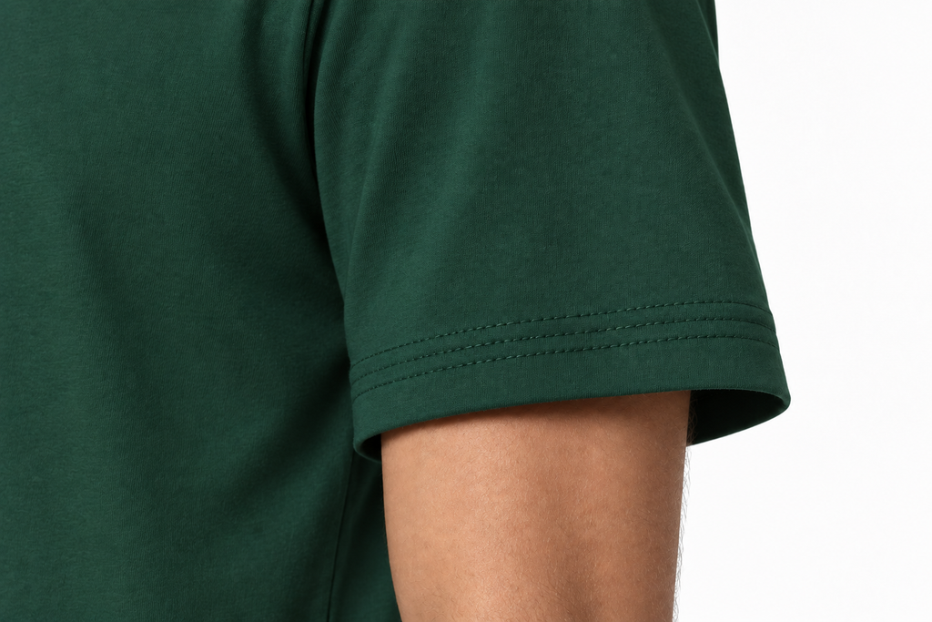 Forest Green  220gsm Normal Size Plain T-shirt Sleeve