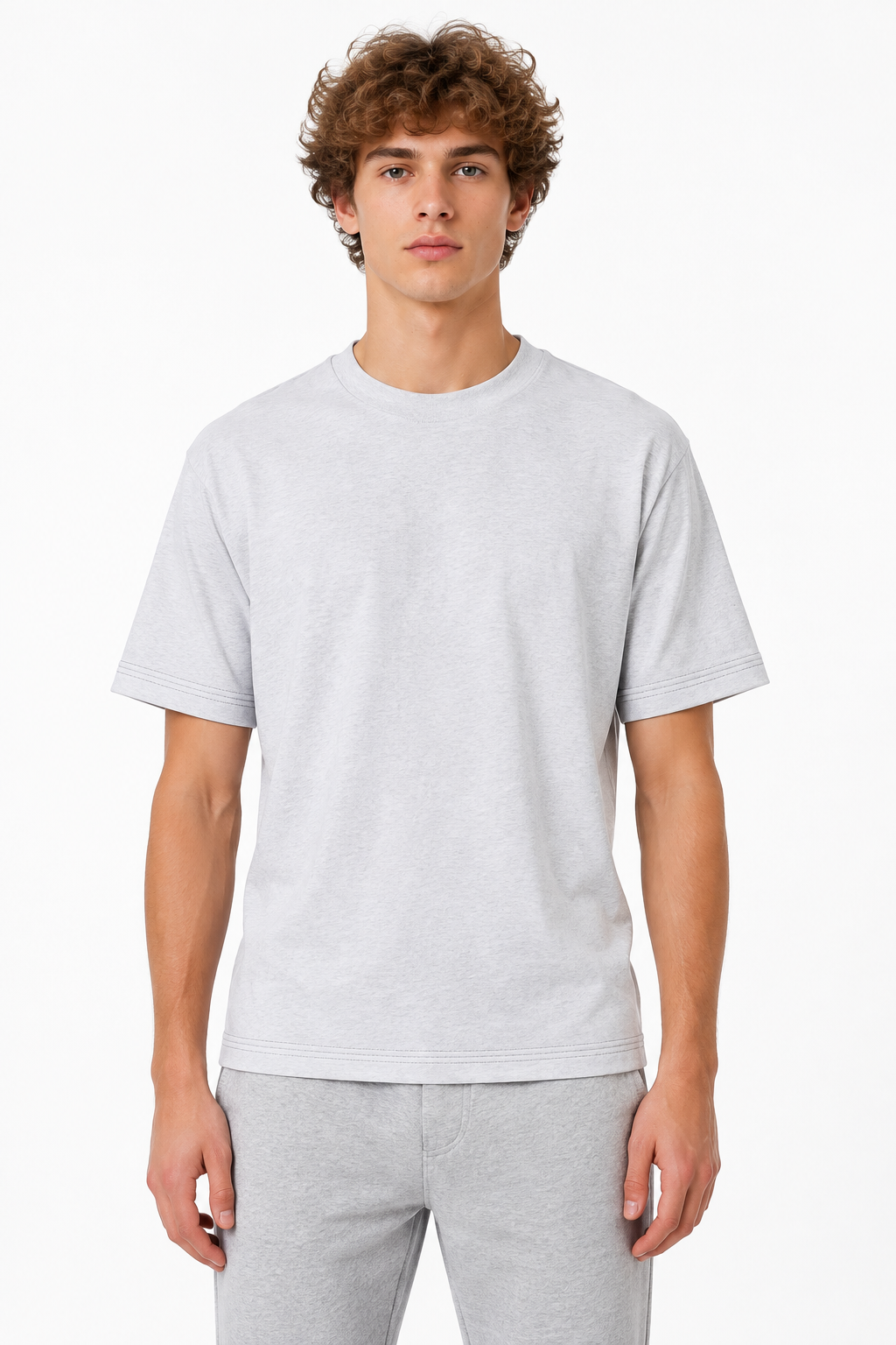 Grey 220gsm t-shirt Front
