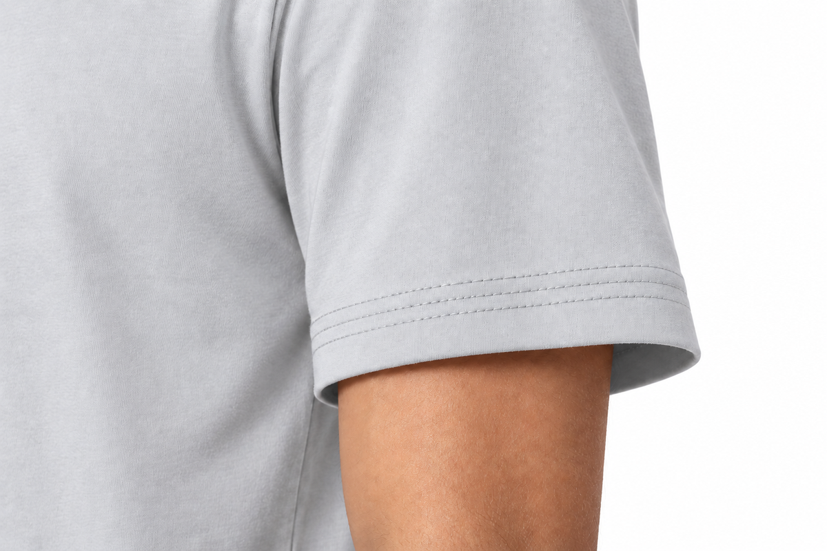 Grey 220gsm t-shirt Sleeve