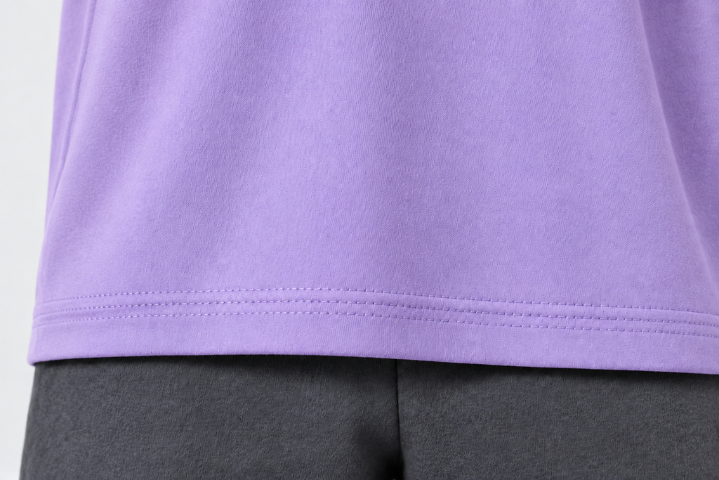 Lavender Hem of 300gsm oversized t-shirt
