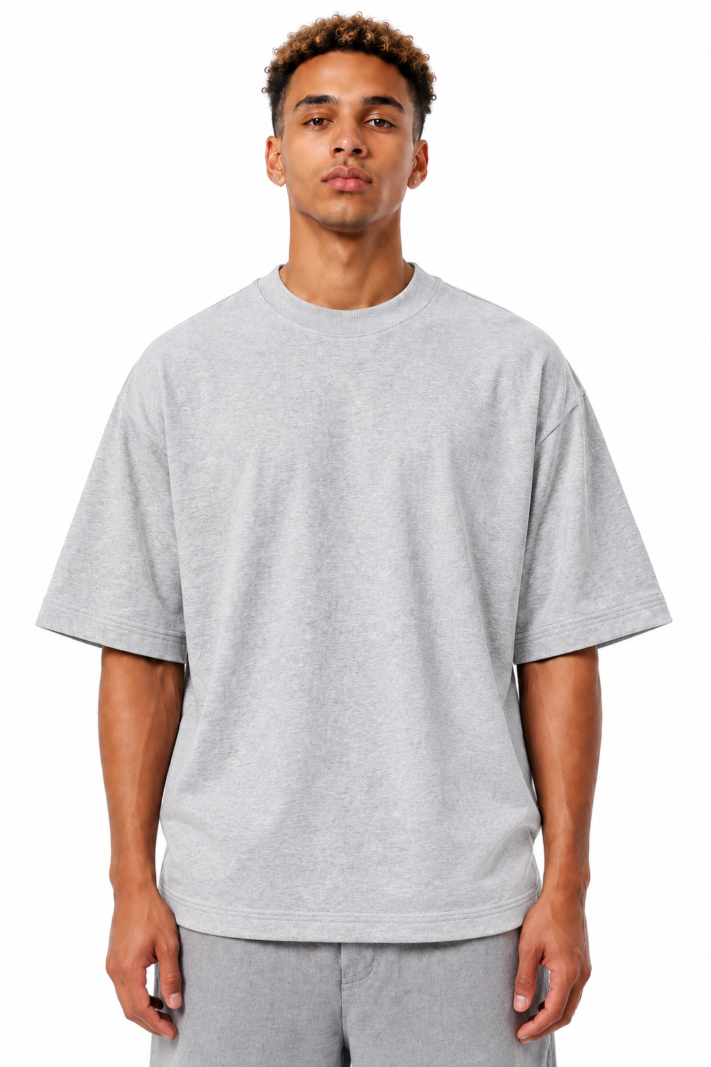 Light Grey Light Grey Heavyweight Blank Tee | 300GSM Plain T-Shirt | Branding &amp; Print-Ready Wholesale  