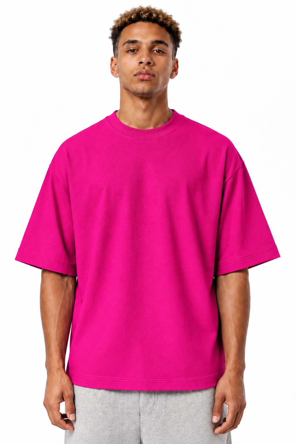 Magenta Heavyweight Blank Tee | 300GSM Bold Plain T-Shirt | Custom Branding Wholesale 