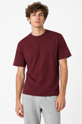 Maroon 220gsm plain t-shirt Front