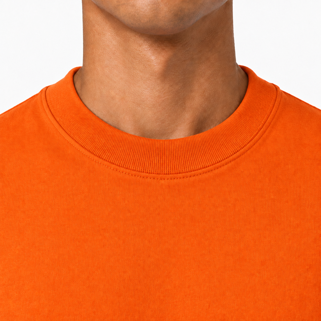 Orange Collar for oversized t-shirt by Daniel Alaves 