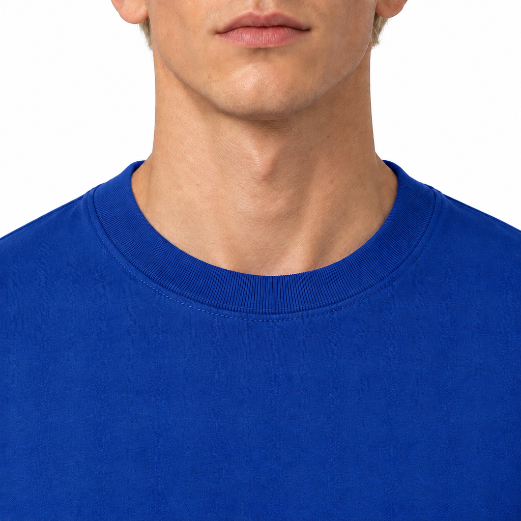 Royal Blue 220gsm t-shirt Collar