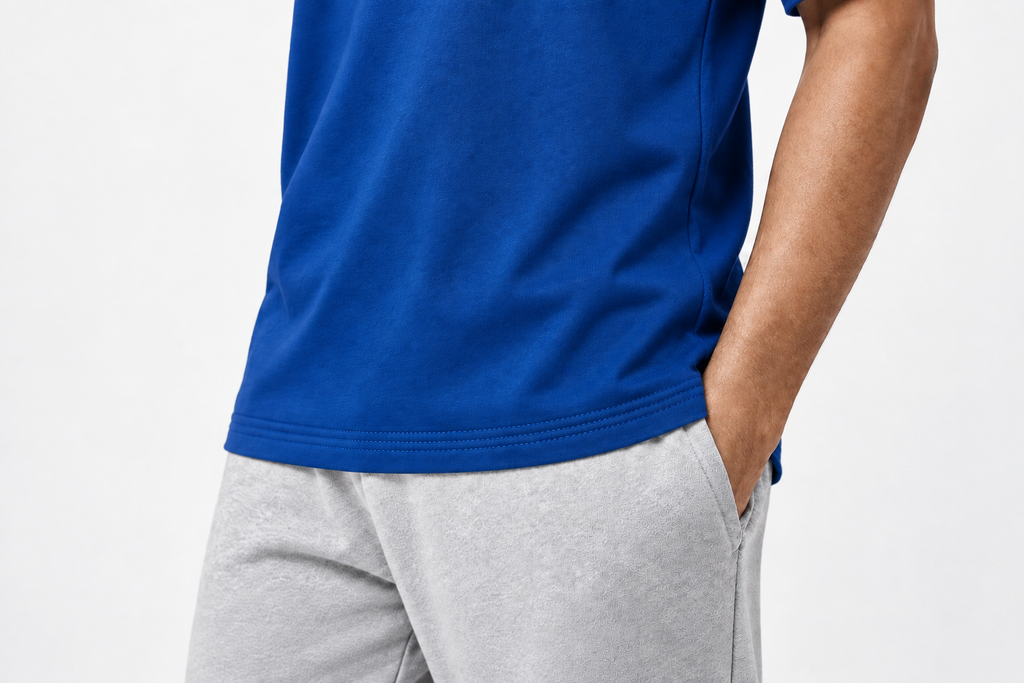 Royal Blue 220gsm t-shirt Hem