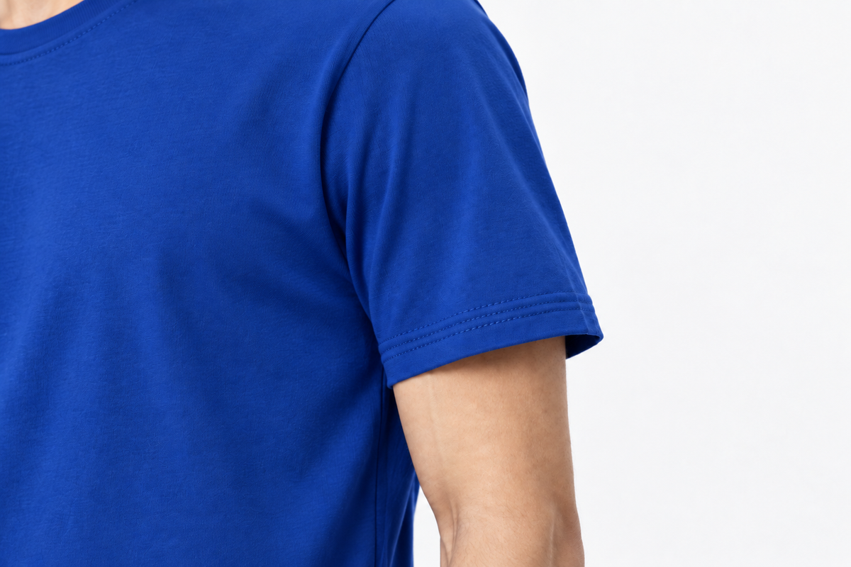 Royal Blue 220gsm t-shirt sleeve