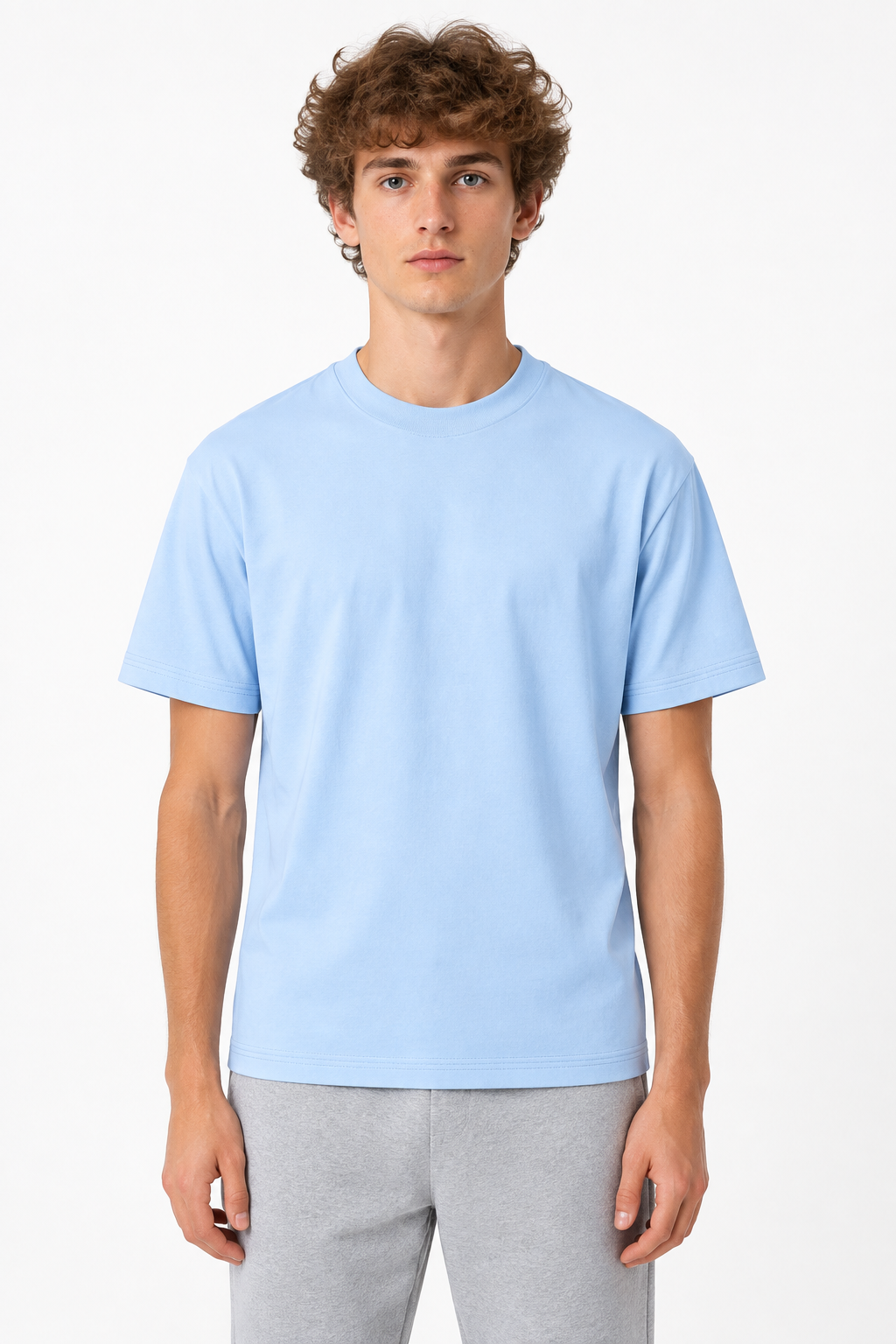 Sky Blue 220gsm t-shirt Front