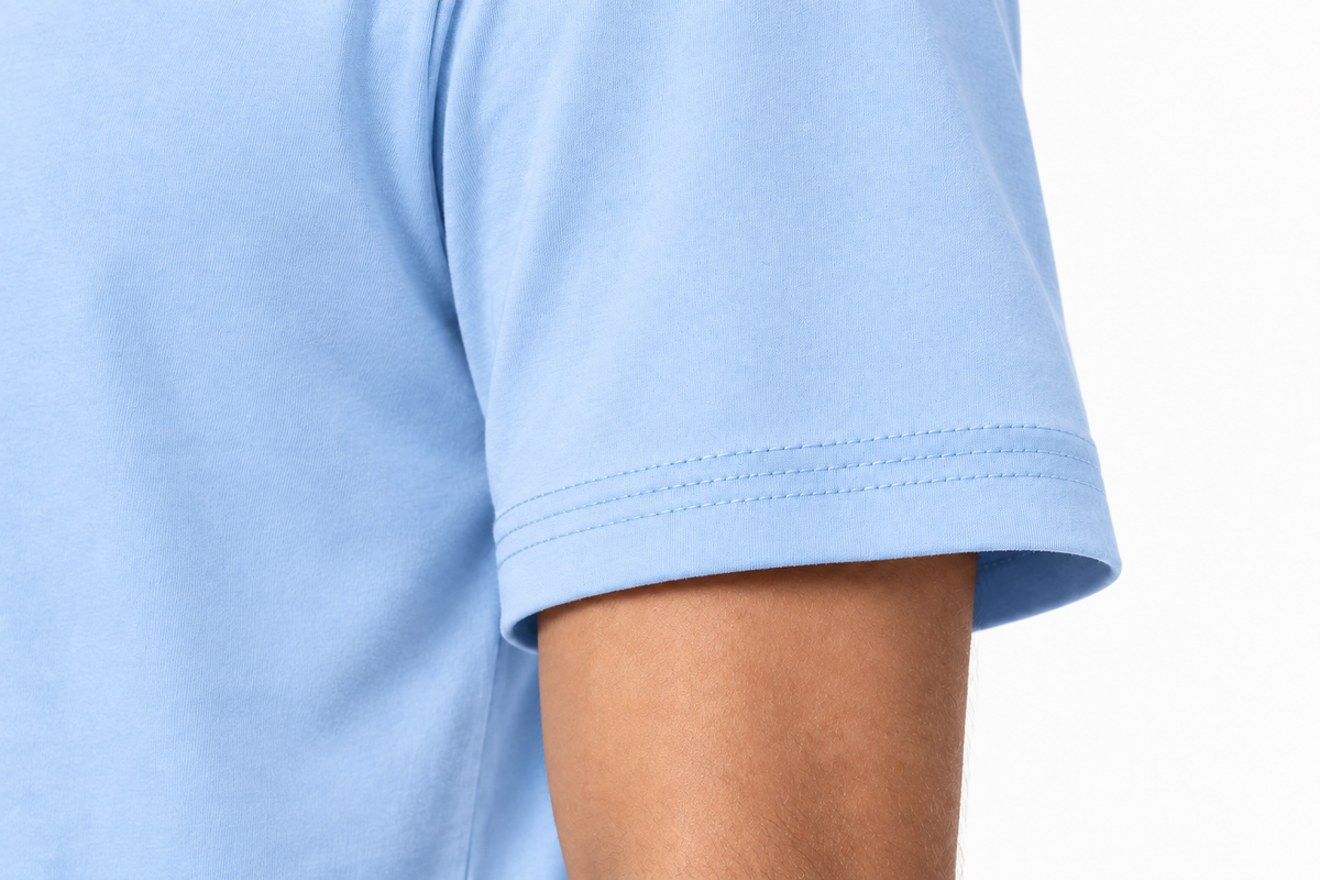 Sky Blue 220gsm t-shirt Sleeve