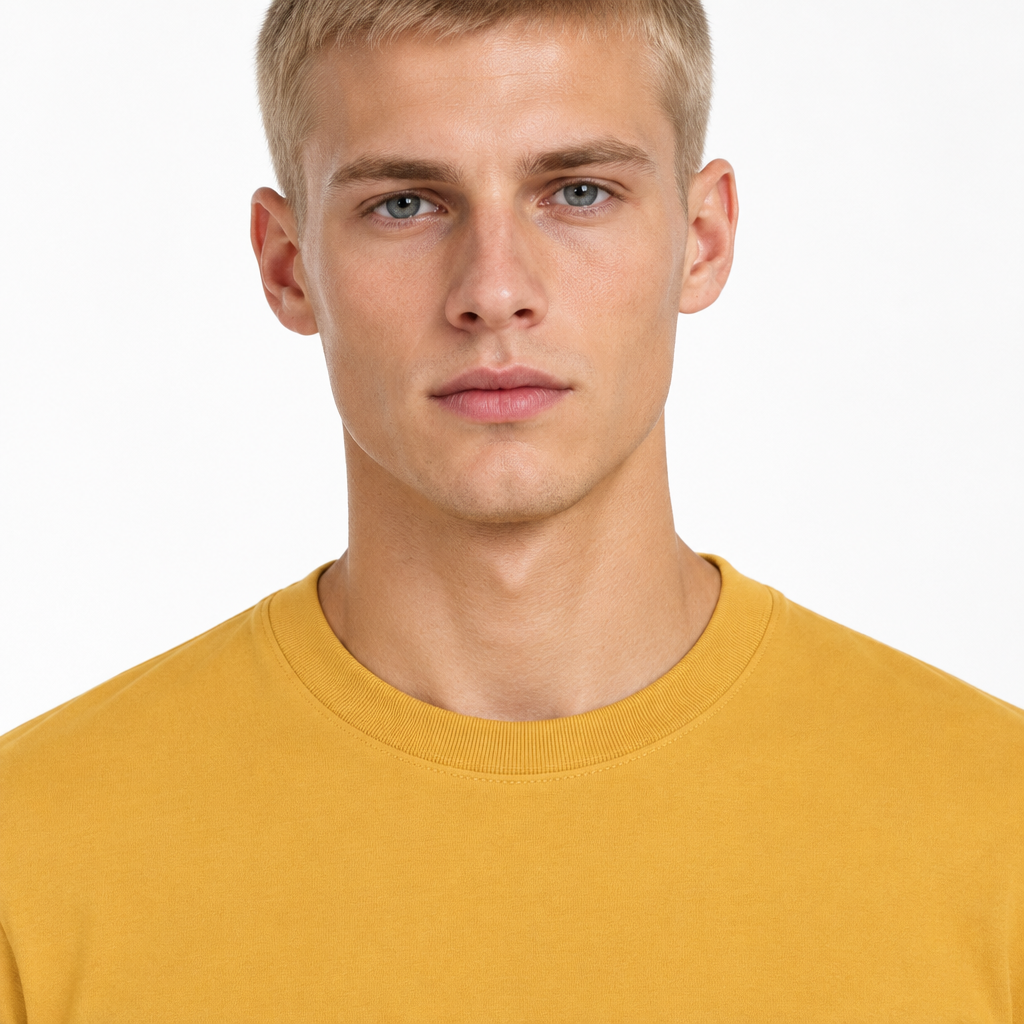 Yellow Gold 220gsm Daniel Alaves t-shirt Collar